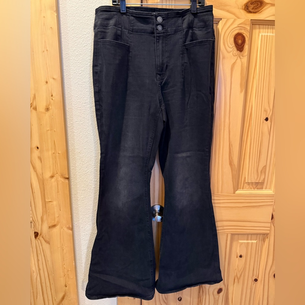 Maurices High-Rise Black Flare Jeans - Short Length